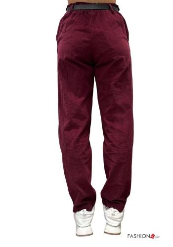 Hose aus Baumwolle mit Gürtel mit Taschen - ph 3