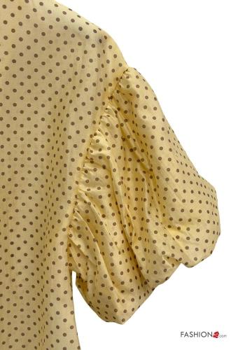 gepunktet ballonärmel Hemd mit Knöpfen - ph 2