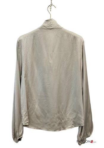 Satin Bluse mit Schleife - ph 4