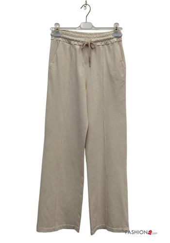 wide leg Hose aus Baumwolle mit gummizug - ph 2