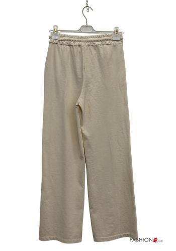wide leg Hose aus Baumwolle mit gummizug - ph 3