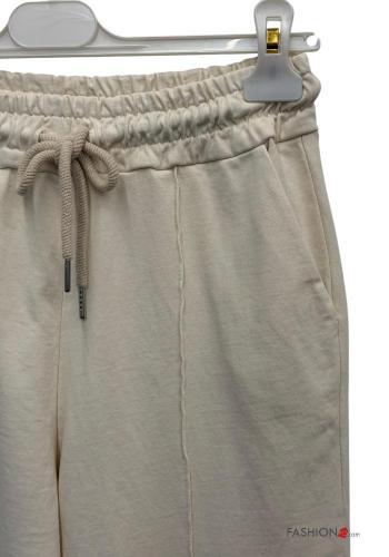 wide leg Hose aus Baumwolle mit gummizug - ph 4