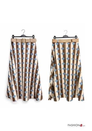 hoher Taille Rock mit Gürtel - ph 2