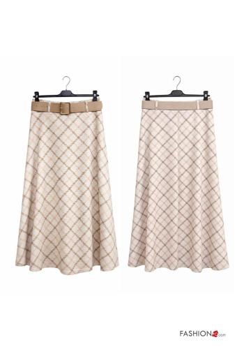 hoher Taille Rock mit Gürtel - ph 3