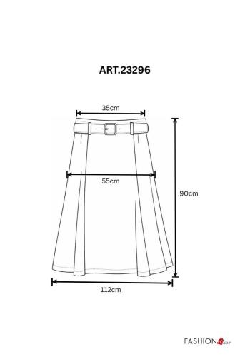 hoher Taille Rock mit Gürtel - ph 2