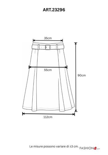 hoher Taille Rock mit Gürtel - ph 3