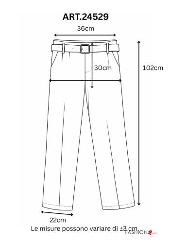 Pantalones con cinturón con bolsillos - ph 3