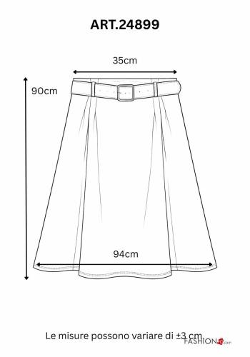 Falda de Algodón con cinturón - ph 2