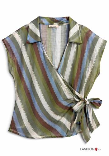 Blouse avec noeud à col en V - ph 3