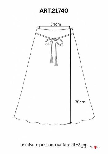 Cotton Skirt with belt - ph 3