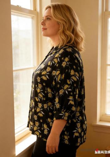 Oversize Hemd mit Knöpfen 3/4 ärmel - ph 3