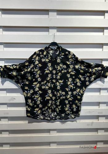 Oversize Hemd mit Knöpfen 3/4 ärmel - ph 4