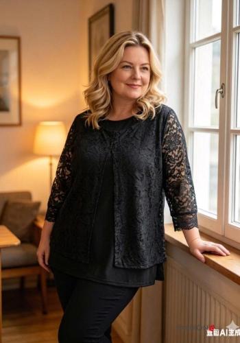 Blusa encaje manga larga Estampado colorido - ph 3