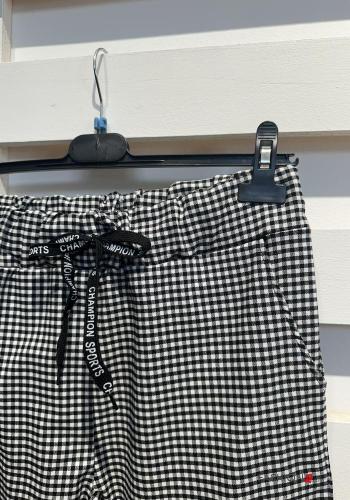 Geometric pattern Suit with ribbon 3/4 sleeve with elastic with pockets - ph 7