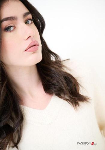 Camisola em Lã mista manga curta gola V - ph 2