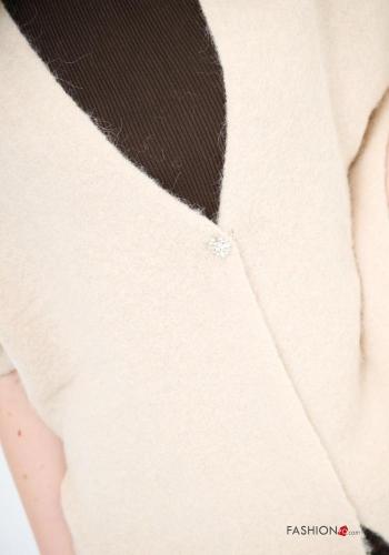 Cardigã em Lã mista manga curta com botões gola V - ph 2