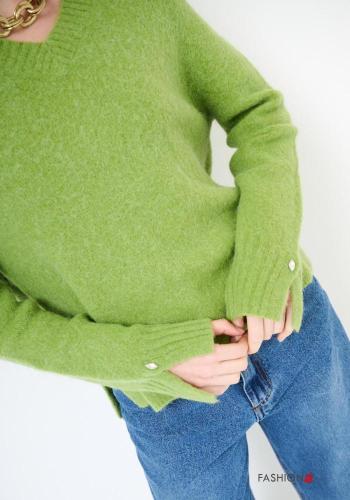 Camisola em Lã mista manga comprida gola V - ph 2