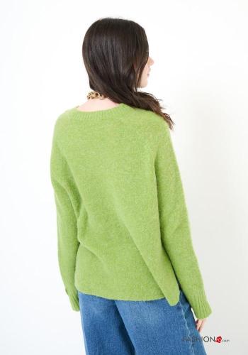 Camisola em Lã mista manga comprida gola V - ph 3