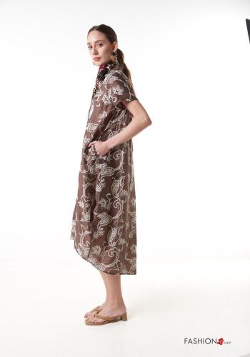 Besticktes Muster Kleid aus Baumwolle - ph 3