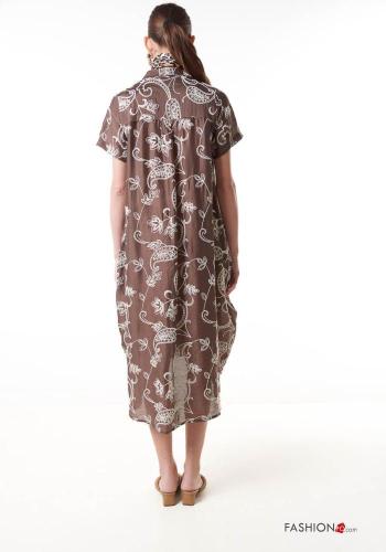 Besticktes Muster Kleid aus Baumwolle - ph 4