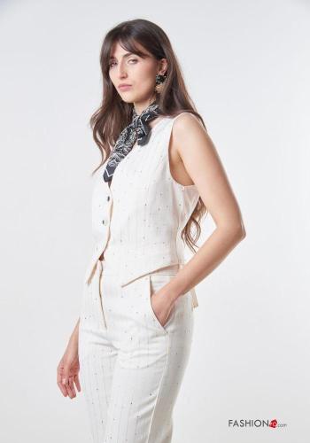 Cotton Gilet with sequins - ph 3