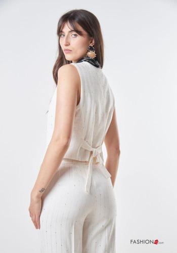 Cotton Gilet with sequins - ph 4