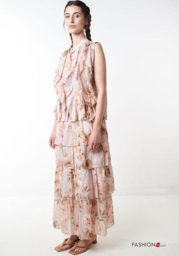 Floral sleeveless Cotton Skirt - ph 3