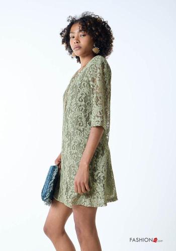 Vestido encaje corto Estampado Floral - ph 3