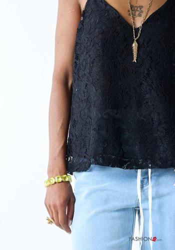 Top encaje Estampado Floral con cuello en v - ph 2