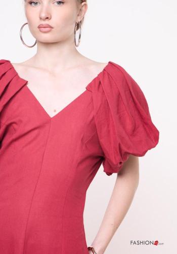 Vestido em Linho curto gola V - ph 2