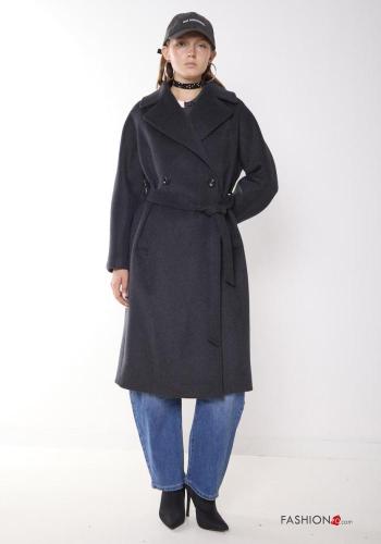 Wool Mix Coat with belt - ph 2