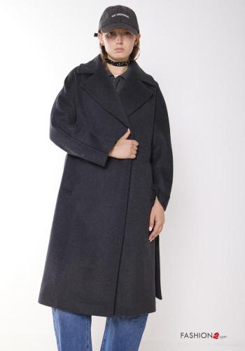 Wool Mix Coat with belt - ph 3