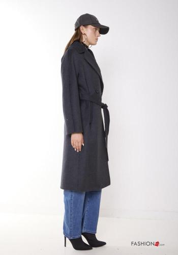Wool Mix Coat with belt - ph 4