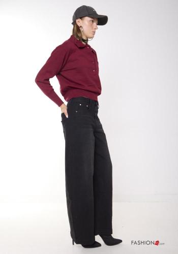 denim Cotton Jeans with buttons with pockets - ph 2