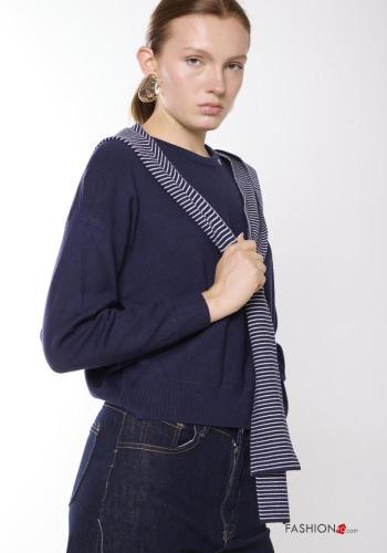 Striped Wool Mix Sweater with hood - ph 2