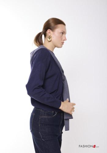 Striped Wool Mix Sweater with hood - ph 3