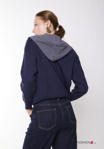 Striped Wool Mix Sweater with hood - ph 4