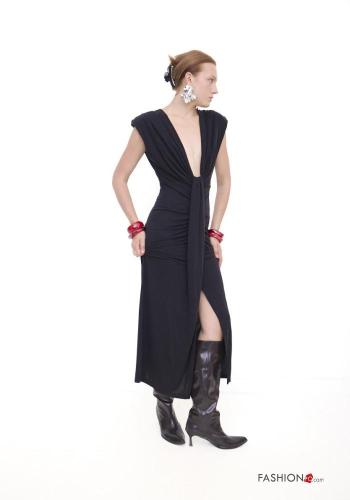Dress with v-neck with split - ph 3