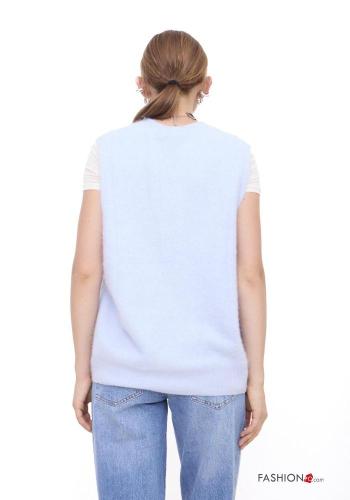 sleeveless Cashmere Blend Sweater with v-neck - ph 2