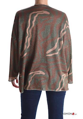 Camisola de mangas compridas lurex gola V - ph 2