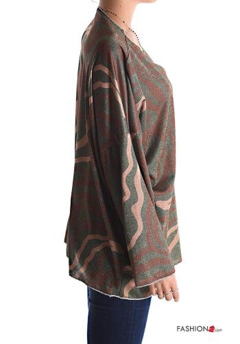 Camisola de mangas compridas lurex gola V - ph 3