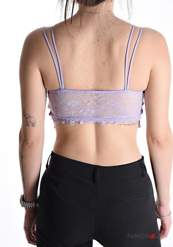 Top corto encaje espalda descubierta con copas escote profundo - ph 2