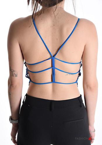 Top corto encaje espalda descubierta con copas escote profundo - ph 2