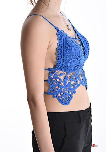 Top corto encaje espalda descubierta con copas escote profundo - ph 3