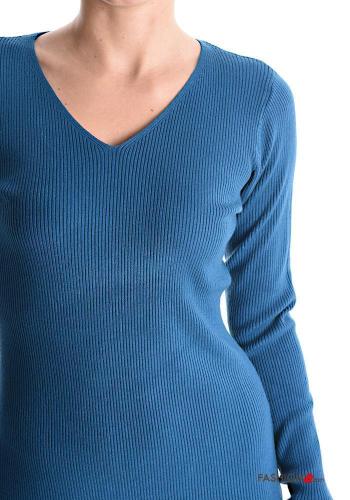 long sleeve pencil knee-length Dress with v-neck - ph 2