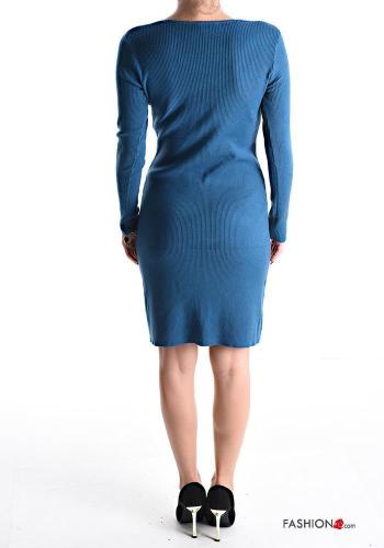 long sleeve pencil knee-length Dress with v-neck - ph 4