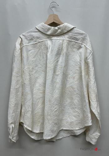 Chemise en Coton manches longues à collet à broderie à boutons - ph 4