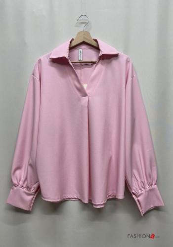 Blusa manga larga con cuello con cuello en v - ph 2