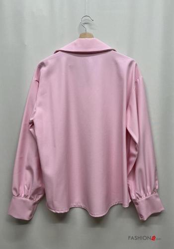 Blusa manga larga con cuello con cuello en v - ph 4