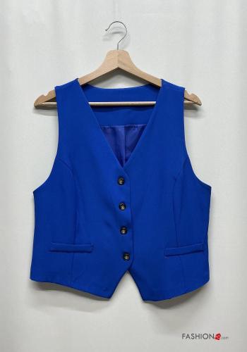 Chaleco con botones con cuello en v - ph 2